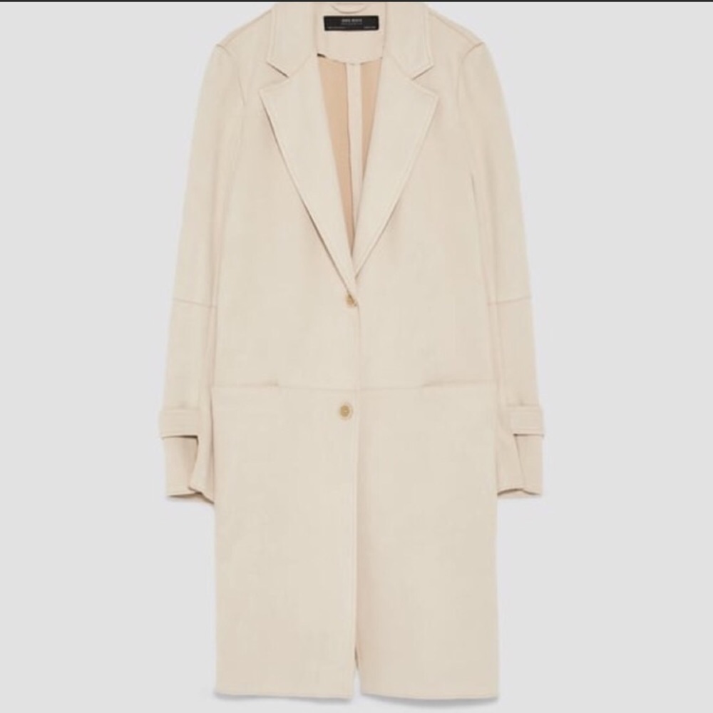 ⭐️NWOT ZARA Faux Suede Coat